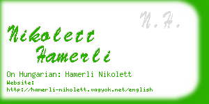 nikolett hamerli business card